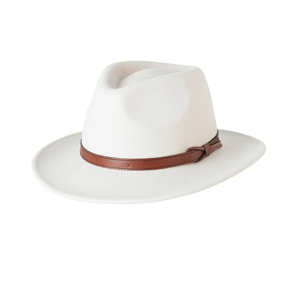 Fedora Wool Felt Hat with Genuine Leather Band | Bigalli | Livorno