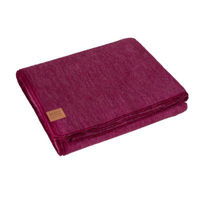 Alpaca Wool Throw Blanket - Pansy Purple
