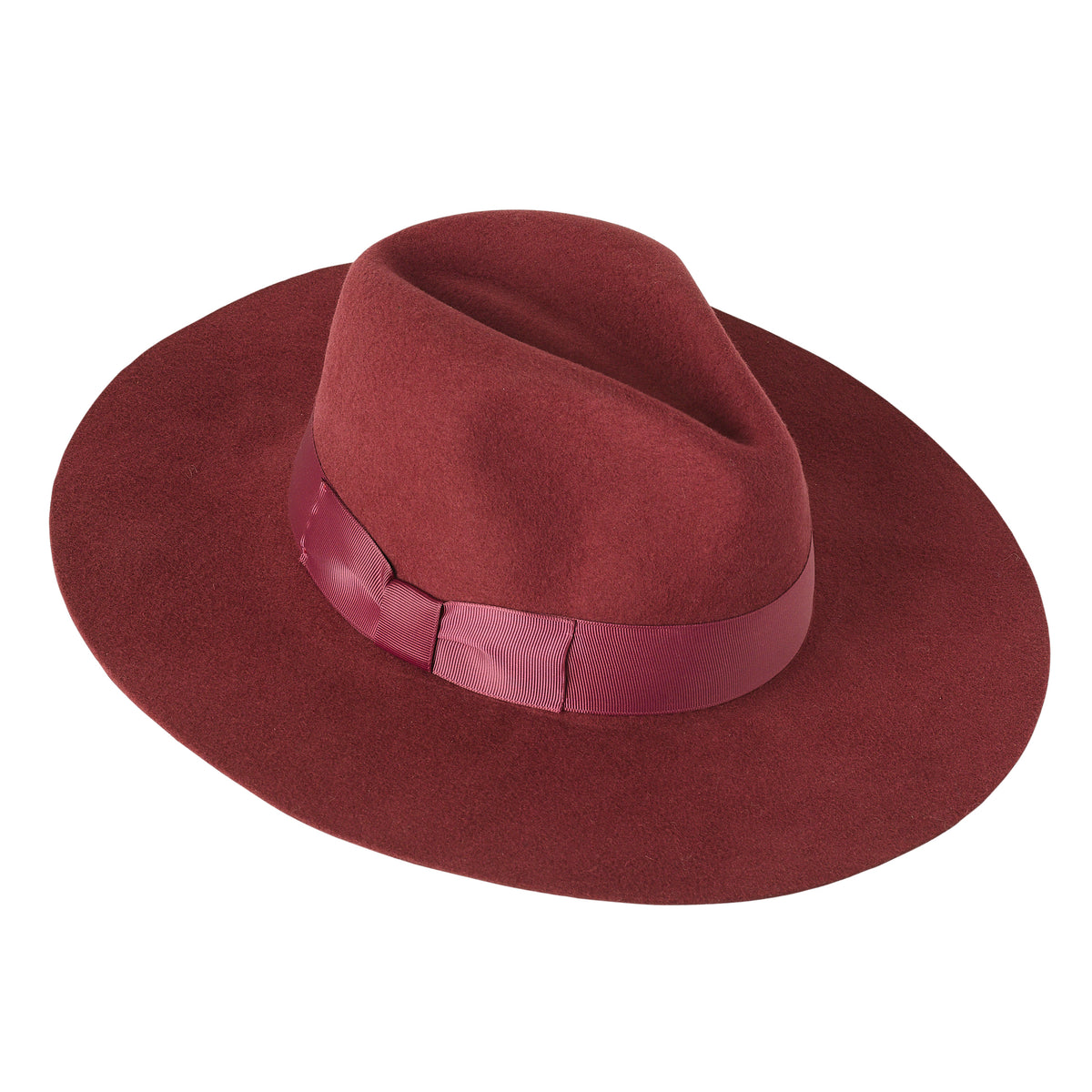 Burgundy Fedora Burgundy Brim Hat Floppy Fedora Wide Brim Felt Hat