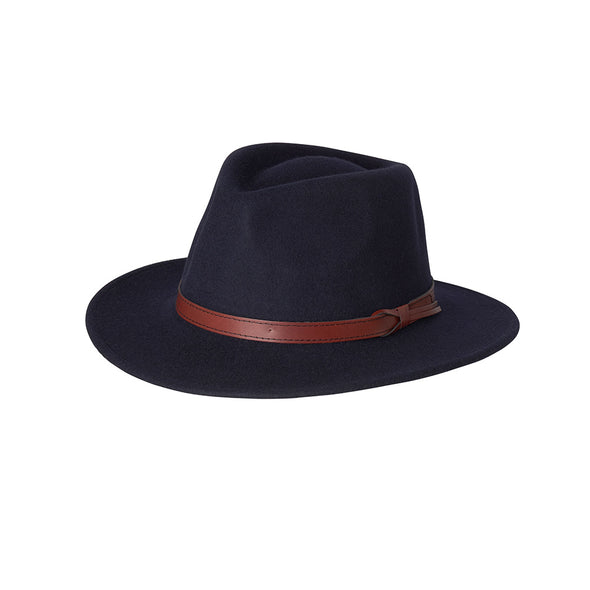 Fedora Wool Felt Hat with Genuine Leather Band | Bigalli | Livorno