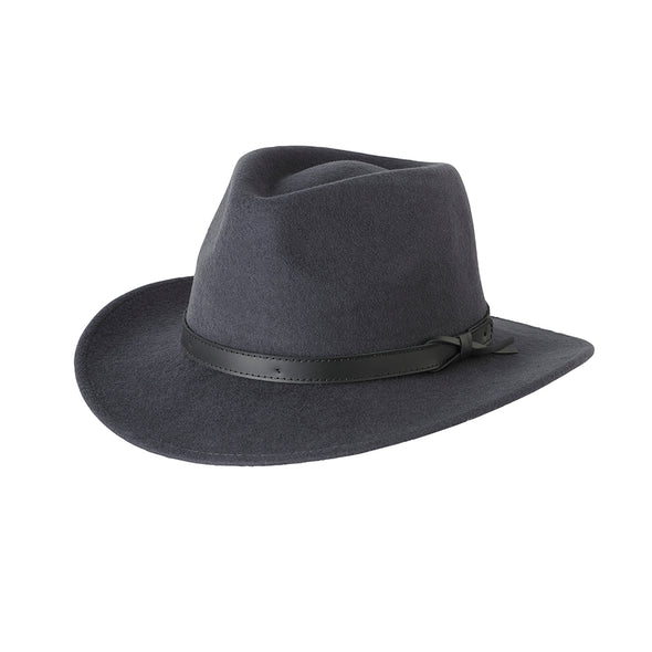Fedora Wool Felt Hat with Genuine Leather Band | Bigalli | Livorno